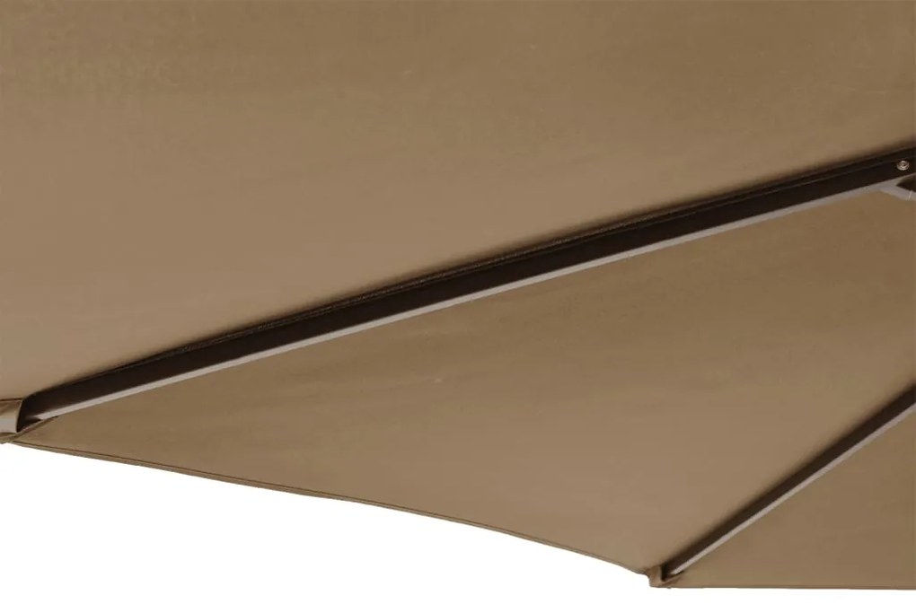 Ομπρέλα Κήπου με Ατσάλινο Ιστό Taupe 225x225x212 εκ. - Μπεζ-Γκρι