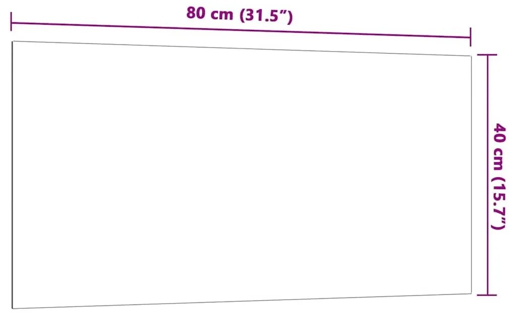 Πίνακας Επιτοίχιος Μαγνητικός Λευκός 80 x 40 εκ. Ψημένο Γυαλί - Λευκό