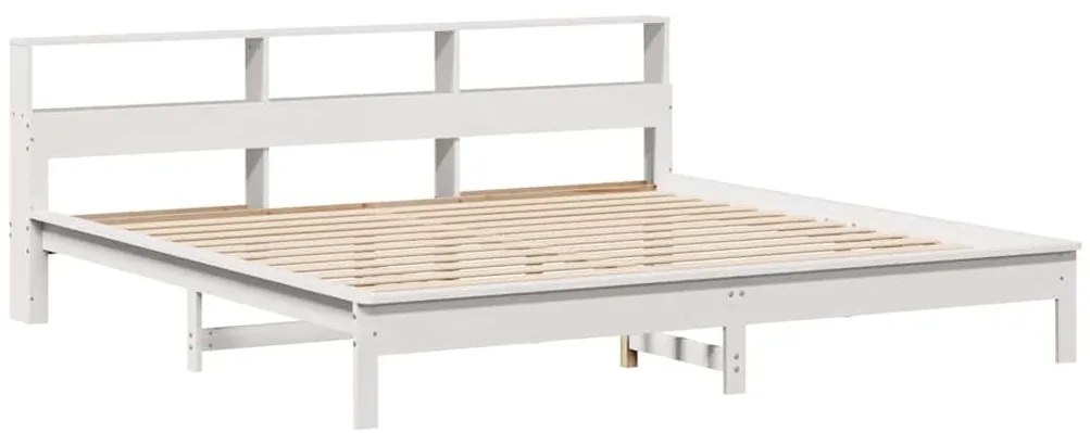 vidaXL Κρεβάτι Βιβλιοθήκη Χωρίς Στρώμα 180x200 εκ Μασίφ Ξύλο Πεύκου