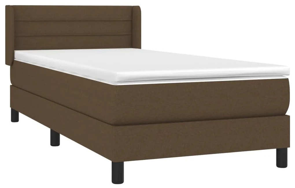 ΚΡΕΒΑΤΙ BOXSPRING ΜΕ ΣΤΡΩΜΑ ΣΚΟΥΡΟ ΚΑΦΕ 80X200 ΕΚ. ΥΦΑΣΜΑΤΙΝΟ 3129748