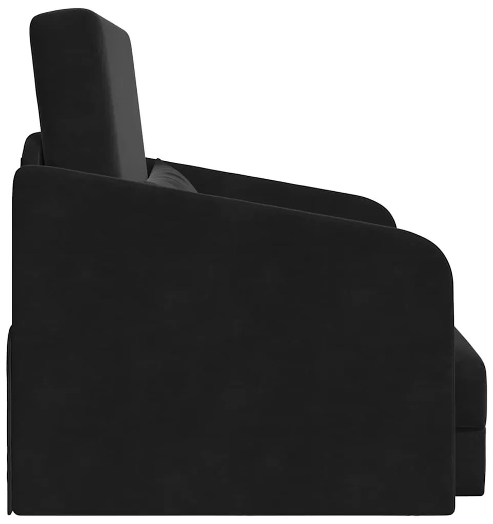 vidaXL Κρεβάτι καναπές Μαύρο 65 x 80 x 83 εκ. Βελούδο