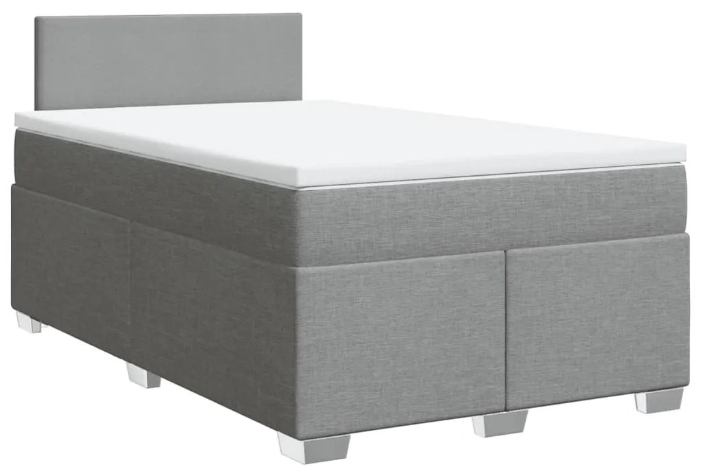 ΚΡΕΒΑΤΙ BOXSPRING ΜΕ ΣΤΡΩΜΑ ΑΝΟΙΧΤΟ ΓΚΡΙ 120X200 ΕΚ. ΥΦΑΣΜΑΤΙΝΟ 3285848