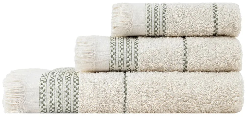 Πετσέτες Μπάνιου (Σετ 3τμχ) Nima Plush 480gsm Μπεζ