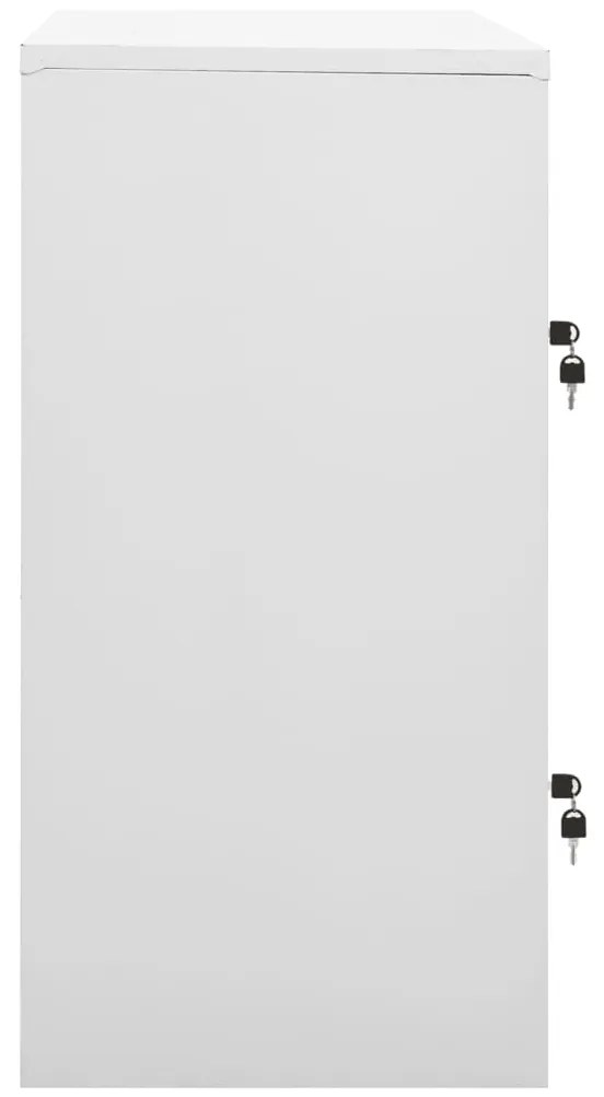 vidaXL Φοριαμός Ανοιχτό Γκρι / Κόκκινο 90 x 45 x 92,5 εκ. Ατσάλινος