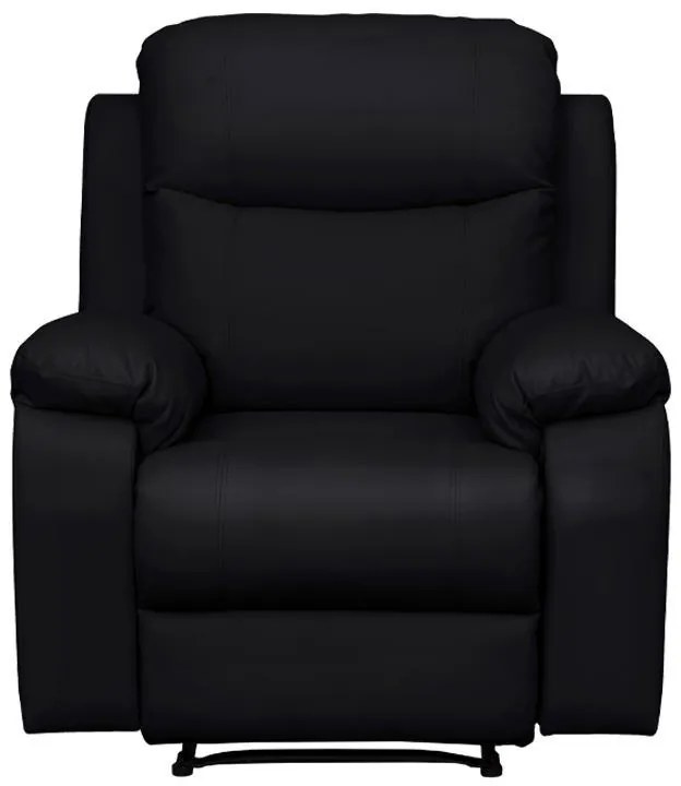 Πολυθρόνα Relax Chicago 1114 Fylliana Μαύρο Τεχνόδερμα 97x90x100 εκ. 97x90x100 εκ.
