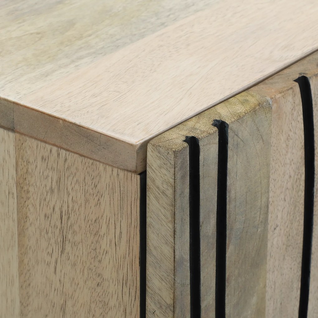 vidaXL Πλαϊνό γραφείο Λευκό 60 x 33.5 x 75 εκ. Μασίφ ξύλο μάνγκο