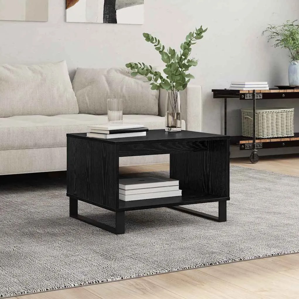 vidaXL Τραπεζάκι σαλονιού Μαύρη δρυς 60 x 50 x 40 εκ