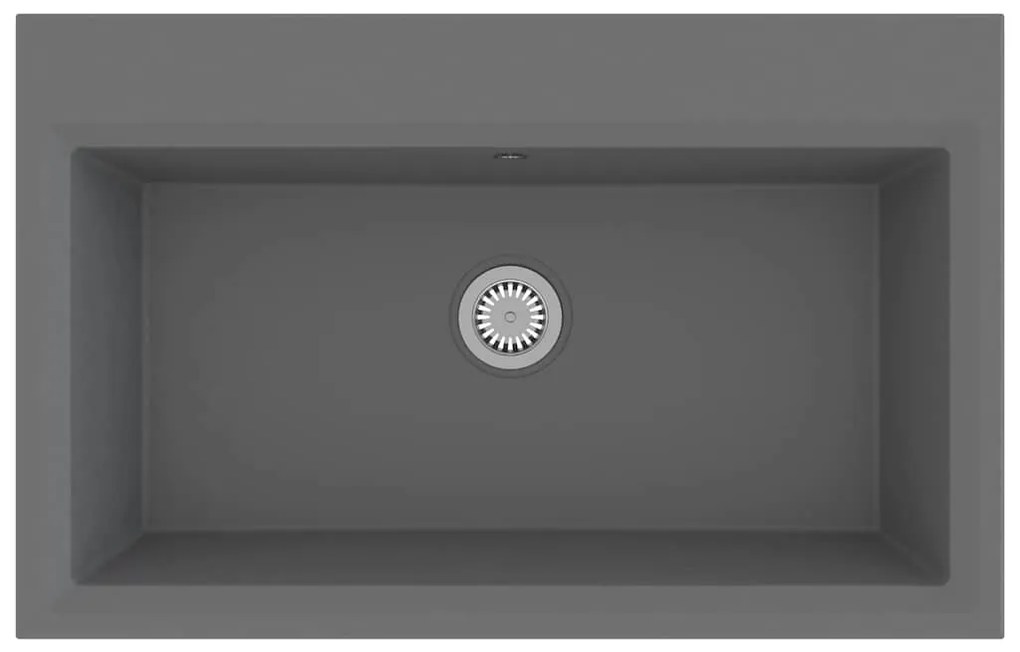 vidaXL Σιντρινο κουζίνας Γκρι 79 x 50 x 31 εκ. Γρανίτης