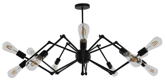 Φωτιστικό Οροφής - Πλαφoνιέρα Spider 01012 Black GloboStar Metal