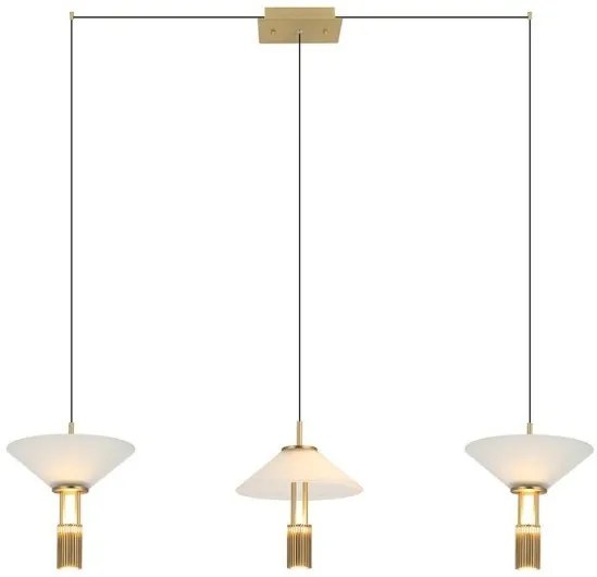 Κρεμαστό Φωτιστικό Οροφής LED 28W IP20 3000K Zambelis-23203-Χρυσό 23203