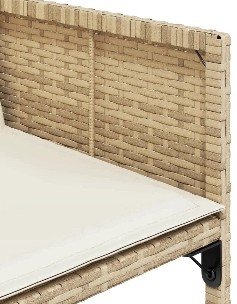 vidaXL Σετ Τραπεζαρίας Κήπου 5 τεμ. Μπεζ Συνθετικό Ρατάν με Μαξιλάρι