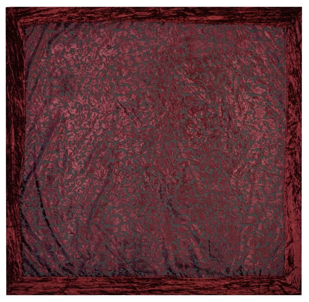 Καρέ Bvt 155 Bordo 100X100cm 100x100cm Viscose-Πολυέστερ