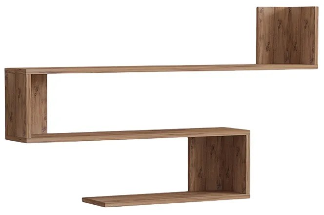 Ραφιέρα τοίχου Zeta pakoworld σε sonoma απόχρωση 120x20x71εκ