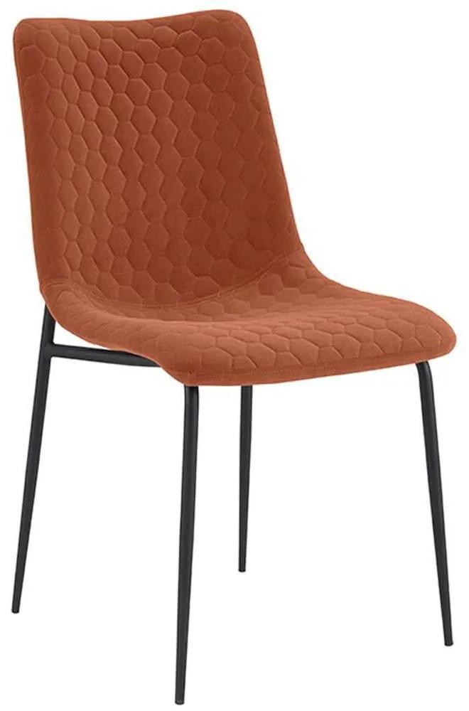 Καρέκλα Bee 03-0661 47x61x85,5cm Orange Μέταλλο,Ύφασμα