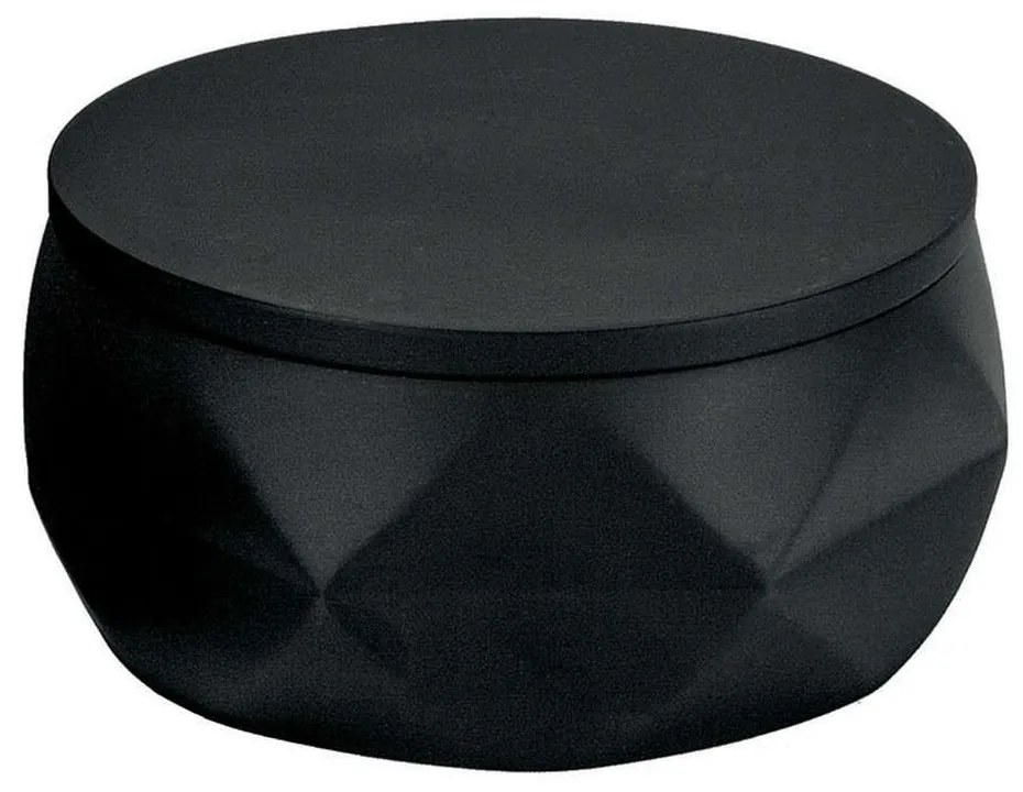 Βάζο Για Βαμβάκι Crackle Jar 8046 10,5x6,0cm Black Kleine Wolke Polyresin