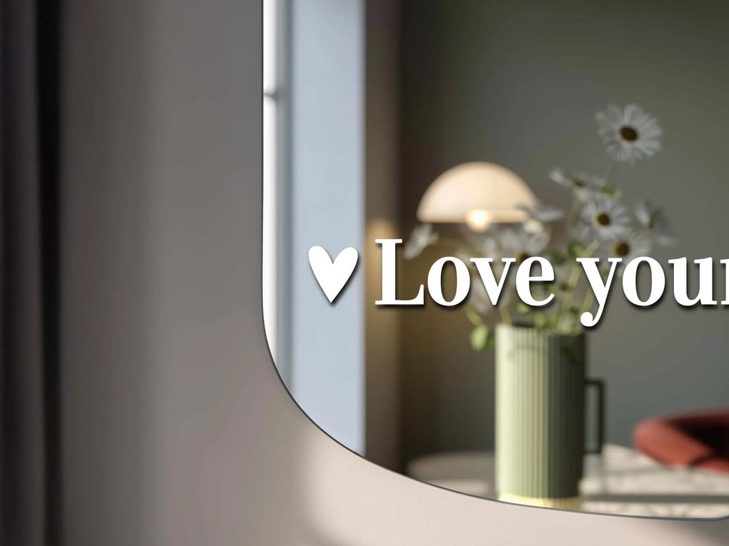 Αυτοκόλλητο για καθρέφτη S36 – Love yourself always.