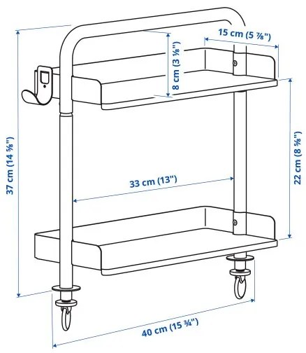 RELATERA σύνθεση γραφείου όρθια/καθιστή θέση, 90x60 cm 095.558.06