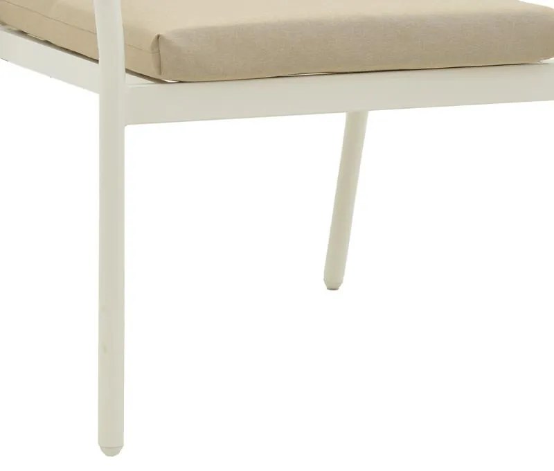 Καρέκλα - Πολυθρόνα Jerqui wicker rattan φυσικό-μεταλλικό εκρού πόδι-μπεζ μαξιλάρι 60x64x78 εκ. 60x64x78 εκ.