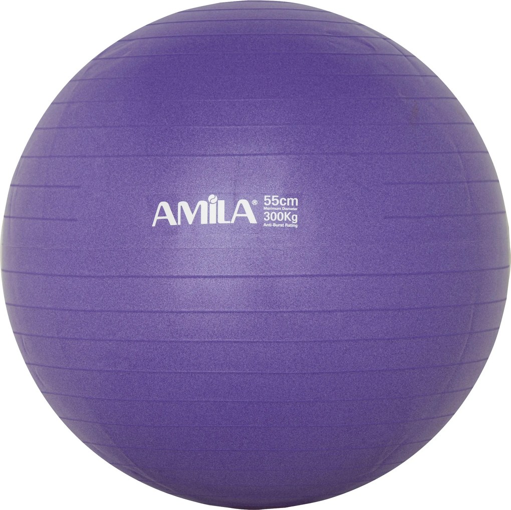 Amila Μπάλα Γυμναστικής GYMBALL 55cm Μωβ (95830)