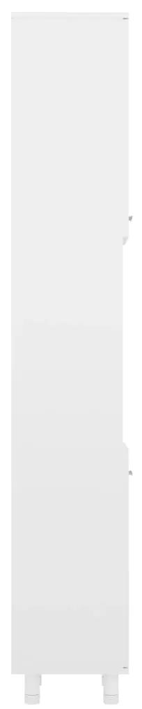 vidaXL Στήλη Μπάνιου Γυαλιστερό Λευκό 30 x 30 x 179 εκ. Μοριοσανίδα