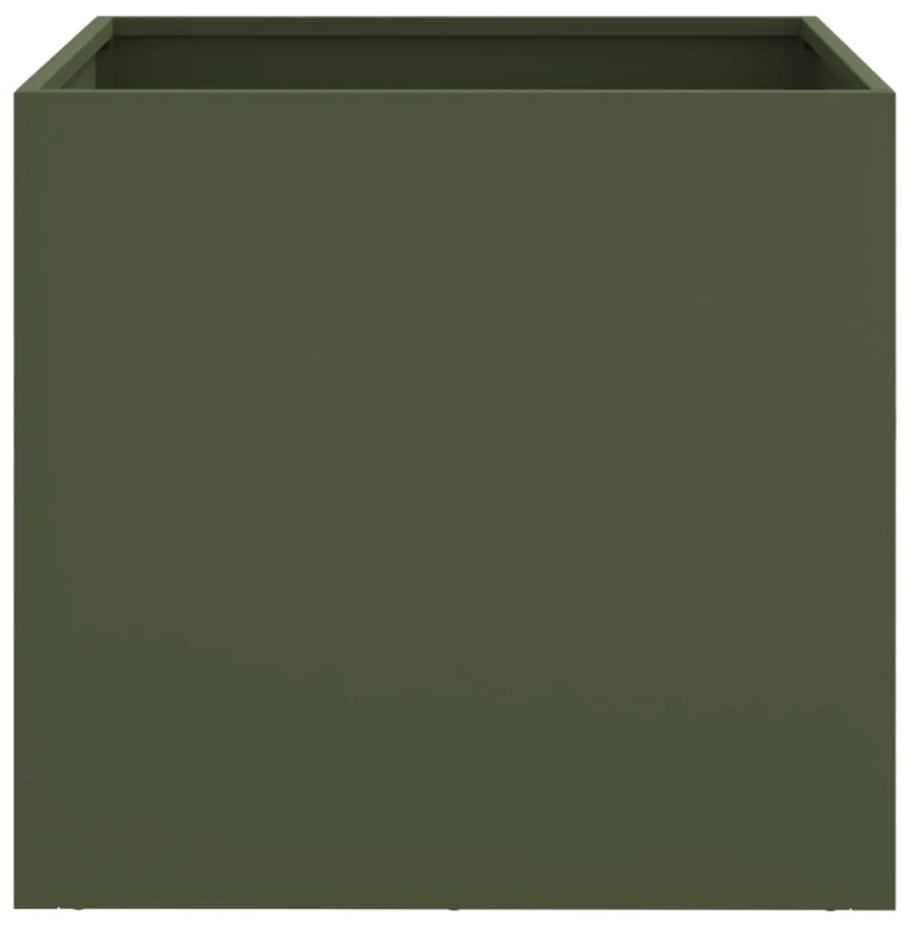 vidaXL Ζαρντινιέρες 2 τεμ. Λαδί 49x47x46 εκ. από Ατσάλι
