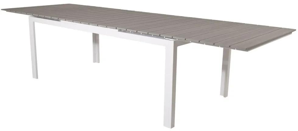 Τραπέζι εξωτερικού χώρου Dallas 668, Polyξύλο, 74x100cm, 48 kg, Άσπρο, Γκρι, Μέταλλο | Epipla1.gr