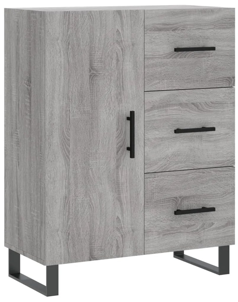 vidaXL Ντουλάπι Γκρι Sonoma 69,5 x 34 x 180 εκ. Επεξεργασμένο Ξύλο