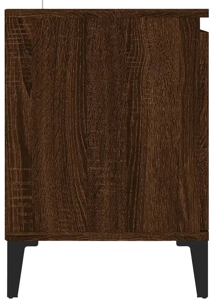 vidaXL Έπιπλο Τηλεόρασης Καφέ Δρυς 103,5x35x50 εκ. με Μεταλλικά Πόδια