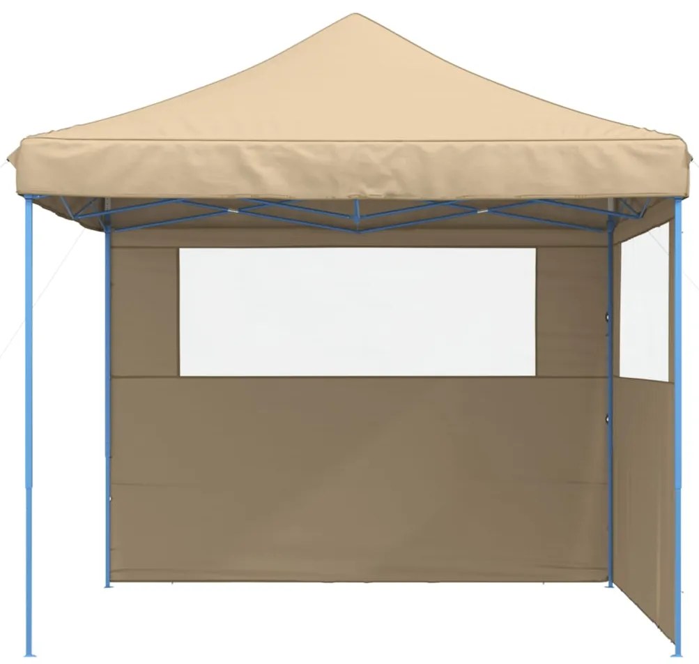 vidaXL Τέντα Εκδηλώσεων με 2 Τοιχώματα Πτυσσόμενη Pop-Up Μπεζ