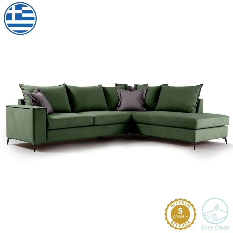 Intrahome Γωνιακός καναπές αριστερή γωνία TAURUSRA Intrahome ύφασμα κυπαρισσί-ανθρακί 290x235x95εκ | SKU: INTRAPA-279111144