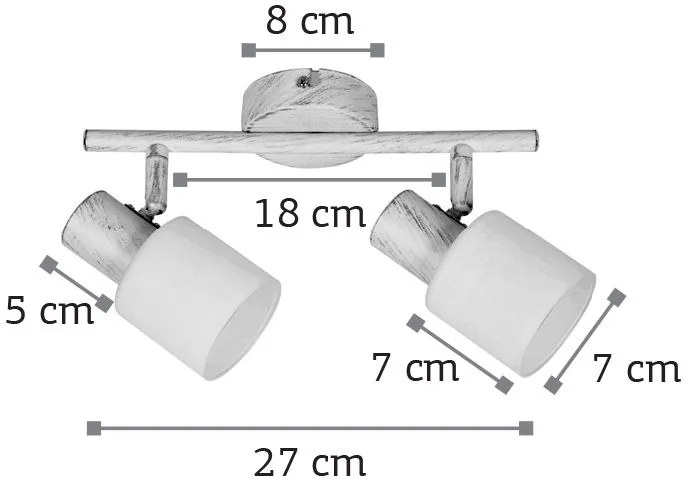 Επιτοίχιο σποτ InLight 9079-2-Χρωμέ