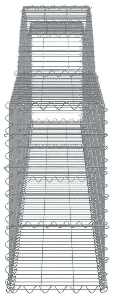 vidaXL Συρματοκιβώτια Τοξωτά 3 τεμ. 400x30x60/80 εκ. Γαλβαν. Ατσάλι