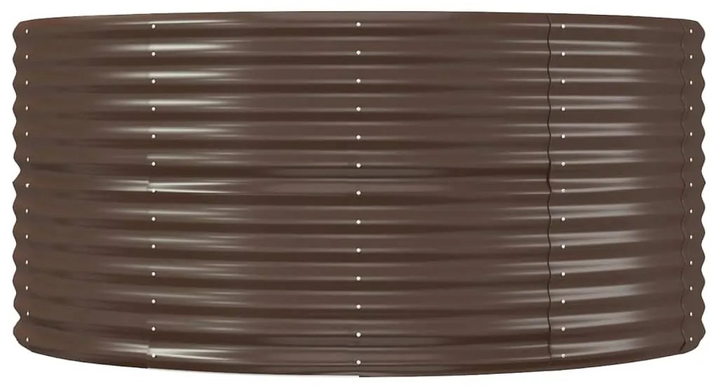 vidaXL Ζαρντινιέρα Καφέ 212x140x68 εκ. Γαλβανισμένος χάλυβας