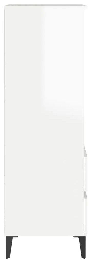 vidaXL Ντουλάπι Γυαλιστερό λευκό 40x36x110 εκ. από Επεξεργασμένο Ξύλο