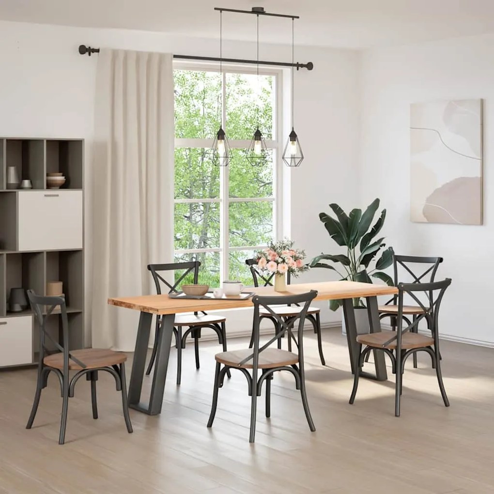 vidaXL Πόδια Κονσόλας 2 τεμ. σε σχήμα U, Ανθρακί 28x(72-73) εκ. από Ατσάλι