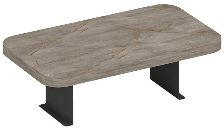 Βοηθητικό τραπεζάκι Linea I όψη ανθρακί μάρμαρο - μαύρα μεταλλικά πόδια 20x35x10 εκ. 20x35x10 εκ.