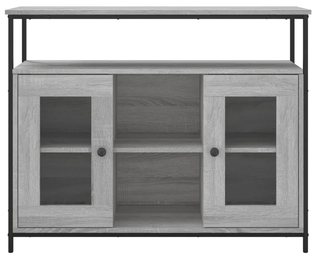 vidaXL Μπουφές Γκρι Sonoma 100x35x80 εκ. από Επεξεργασμένο Ξύλο