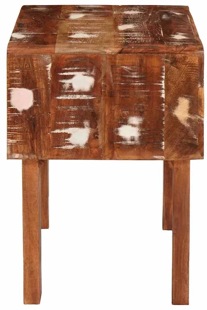 vidaXL End Table με συρτάρι Καφέ 40 x 32 x 46 εκ Στερεό Ανακτηθέν Ξύλο