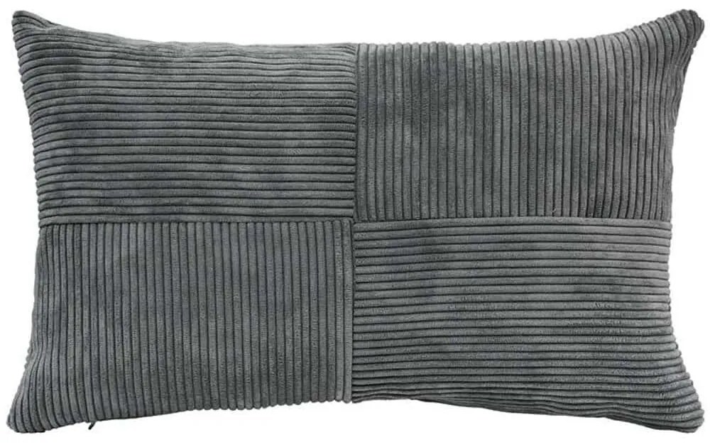 Μαξιλάρι Διακοσμητικό (Με Γέμιση) Parallel 374-225-509 Dark Grey 30X50 Fabric