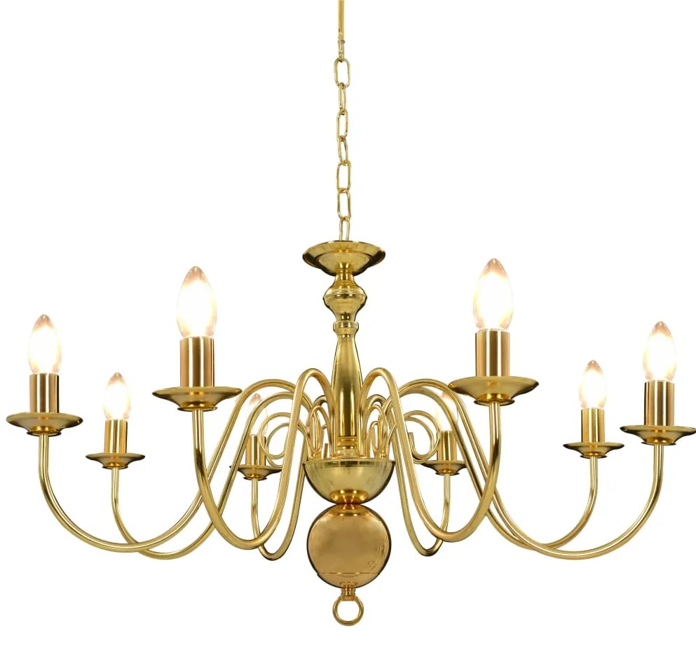 vidaXL Πολυέλαιος Χρυσός 8 x E14 Λαμπτήρες