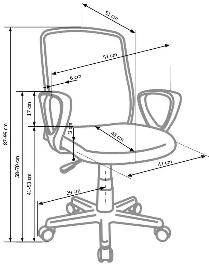 ALEX chair color: black/grey DIOMMI V-CH-ALEX-FOT-SZARY