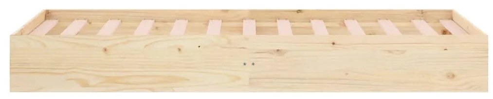 vidaXL Πλαίσιο Κρεβατιού 75 x 190 εκ. από Μασίφ Ξύλο Small Single