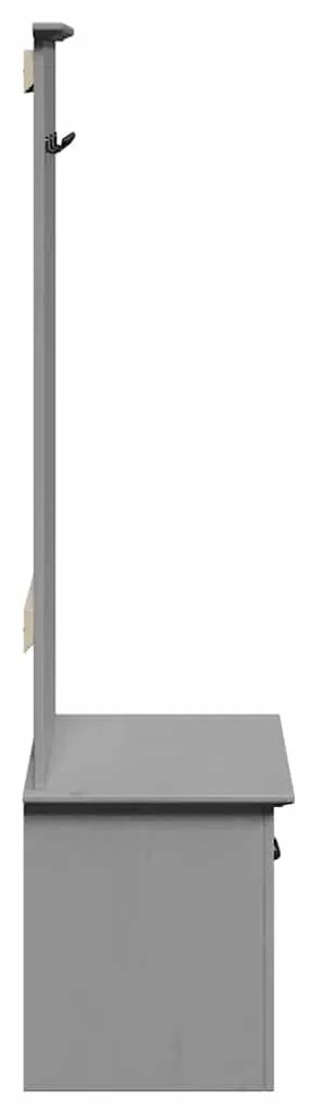 vidaXL Ντουλάπι διαδρόμου με γάντζους BODO Γκρι 50x40x157 cm