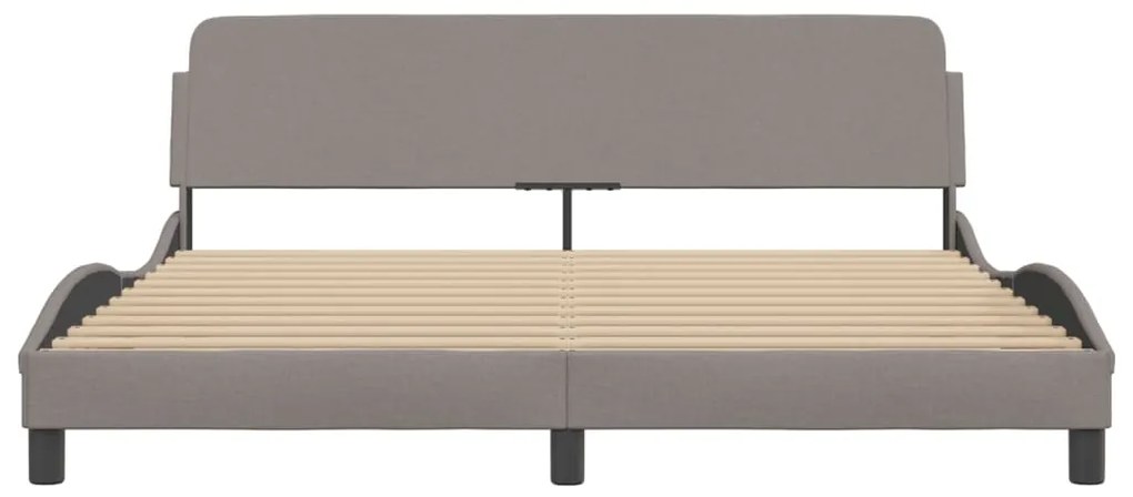 vidaXL Σκελετός Κρεβατιού Χωρίς Στρώμα Taupe 180x200 εκ. Υφασμάτινο