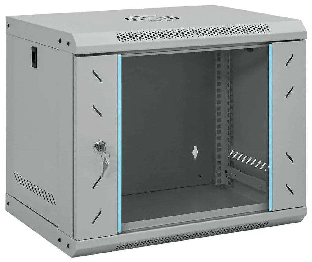 vidaXL Ντουλάπα δικτύου με αποθήκευση Γκρι 53 x 45 x 45 εκ Ατσάλι