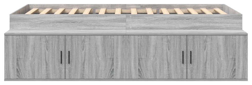 vidaXL Κρεβάτι Αποθήκευσης Γκρι Σονομα 100x200 εκ