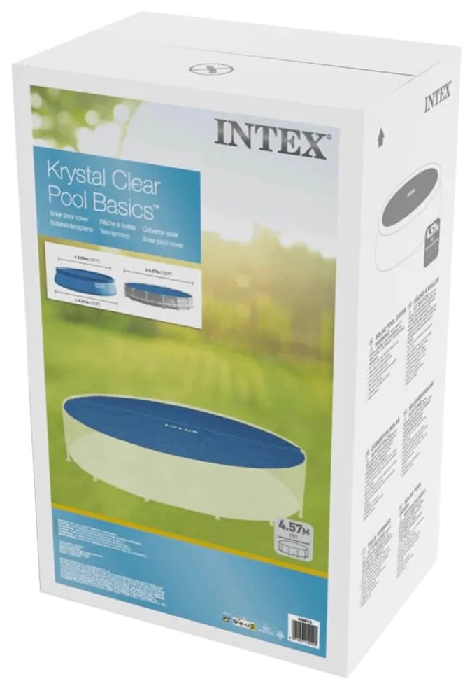 INTEX Κάλυμμα Πισίνας Ηλιακό Μπλε 448 εκ. από Πολυαιθυλένιο