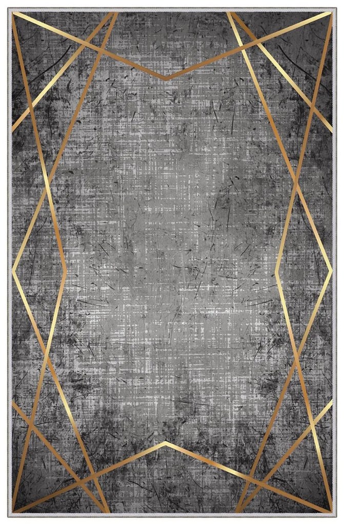Χαλί Hmnt753 474HFT3222 Grey-Gold Conceptum Hypnose 100X200cm