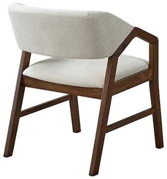 Πολυθρόνα Livia pakoworld rubberwood σε καρυδί-εκρού απόχρωση 47.5x54.5x78εκ