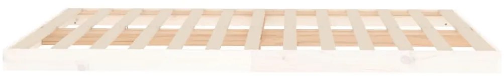 vidaXL Σκελετός κρεβατιού Λευκό 140 x 200 εκ. από Μασίφ Ξύλο Πεύκου